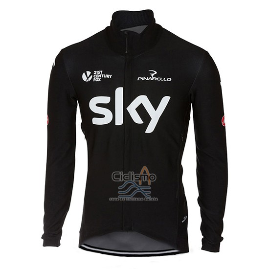 Sky Ropa Ciclismo Culotte Largo 2017 Mangas Largas Profundo Negro